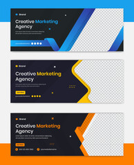 Wall Mural - Corporate banner design bundle, Business banner layout template 