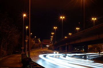 night traffic in the city