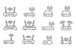 Router icon. Router related signal line icon isolated, wifi router.