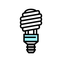 Poster - fluorescent light bulb color icon vector. fluorescent light bulb sign. isolated symbol illustration