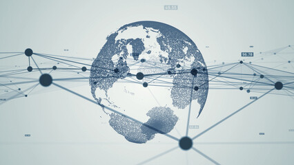 Wall Mural - Global communication network concept. Digital transformation.