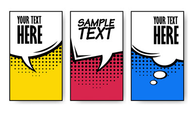 vector illustration of pop art comic chat bubble. suitable for design element of chat bubble poster 