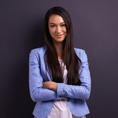 Poster - Shes beautiful in her casual nature. Studio shot of an attractive young woman.