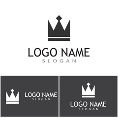 Wall Mural - Crown Logo Template vector icon illustration design