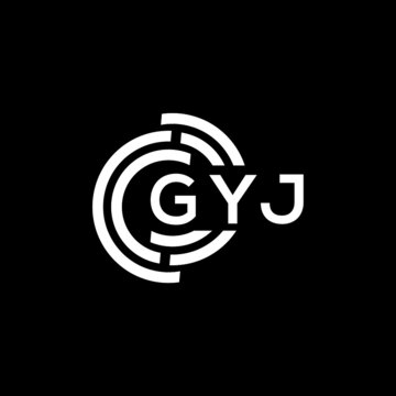 GYJ letter logo design on black background. GYJ creative initials letter logo concept. GYJ letter design 
