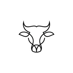 Canvas Print - Abstract bull logo design template