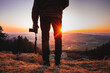 © Thilo Wagner - Photographer with camera in sunset taking photos of landscape. Travel Lifestyle hobby concept adventure active vacations outdoor