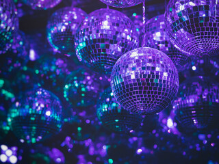 disco balls purple blue light party nightlife background