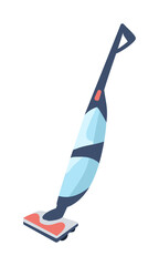 Fototapete - Cordless vacuum cleaner semi flat color vector object. Full sized item on white. Appliance for home and commercial use simple cartoon style illustration for web graphic design and animation