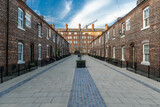 Fototapeta Miasto - Victorian residential street in Ancoats in Manchester