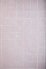 Wall Mural - wall kitchen pink tile background, ceramic. place for text.
