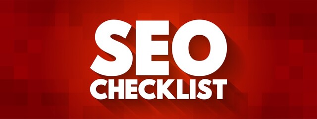 Poster - Seo Checklist text quote, concept background