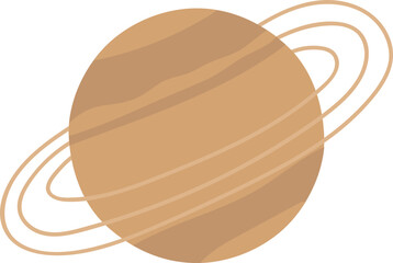 Wall Mural - saturn planet cartoon illustration
