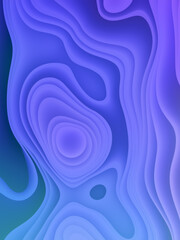 Aufkleber - Neon colored trendy wavy background. Modern abstract cover. 3d rendering digital illustration