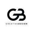 Creative modern letter GB logo design vector