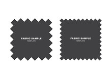 Fabric Sample Icons, Material Presentation Template, Textile Swatch Icons, Vector Illustration