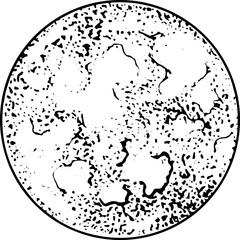 Wall Mural - planet hand drawn outline monochrome illustration