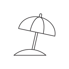 Poster - umbrella beach icon line style icon, style isolated on white background