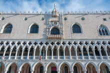 Architectural Detail - Doge's Palace In St Mark's Square In Venice (Palazzo Ducale) In Italy