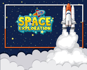 Wall Mural - space element template in space background