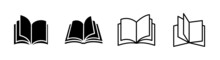 Open Book Icon Design Element Suitable For Website, Print Design Or App
