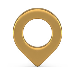 Poster - Premium jewelry map pin pointer with hole glossy decorative design realistic 3d icon vector