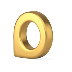 Poster - Premium metallic golden map pin location place internet notification realistic 3d icon vector