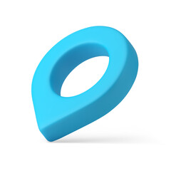 Poster - Searching address location place finish destination map pin blue glossy tag 3d icon vector