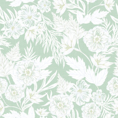  Timeless Garden seamless repeat pattern collection features calm, subtle and tranquil colour and scene of the oriental garden would make the designs perfect for your living space.