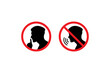 © hafid - set of keep silence sign illustration vector, keep silence symbol design