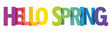 HELLO SPRING. colorful vector typography banner