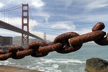 Rusting Chain Near Golden Gate Bridge