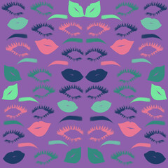 Wall Mural - beauty sphere,facial care,beauty studio,eyebrow and eyelash pattern,eyelash extensions,lips,painted lips,lipstick on the lips,eyebrow painting,eyebrows,eyelashes,eyebrow and eyelash master,eyelash 