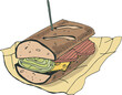 Sandwich Hand Drawn Illustration