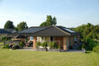 Leinwandbild Motiv House with solar panels