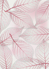 Wall Mural - Beautiful background with leaves veins. Vector illustration.