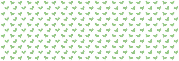 Wall Mural - illustration of vector background with green colored heart pattern	