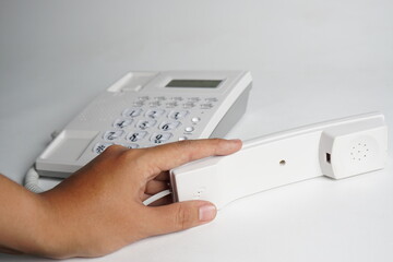 White Telephone Marketing desk