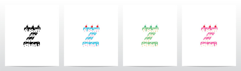 Poster - Multilevel Cake Letter Logo Design Z