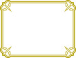 © Mr_Vector - Vector white empty background with golden yellow border frame in classical style. Rectangular banner or label design