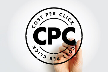 Poster - cpc - cost per click acronym, business concept background