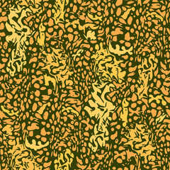 Vector - leopard skin seamless pattern.