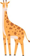 cute giraffe childish cartoon illustration
