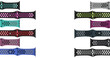 silicone strap for smart watches, on a white background in isolation, collage