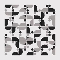 Aufkleber - Bauhaus Inspired Graphic Pattern Artwork Made With Abstract Vector Geometric Shapes