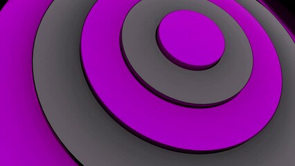 Aufkleber - 3d colorful circles in wave like pulsating motion, seamless loop. Design. Bright contrasting jumping rings.
