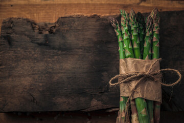 Wall Mural - fresh bunch of sparrow grass leaving space for your message