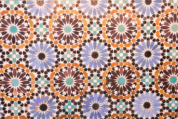 Details in Saadiens Tombs in Marrakech, Morocco