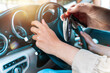 © alphaspirit - Woman drives a new purchased modern car