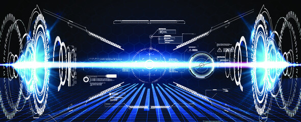 Poster - Digital design elements hud style. Trendy 2022 shapes in cyberpunk style. Bar labels,info box bars. Futuristic info boxes layout templates Cyberpunk retro futuristic poster set abstract cosmic shapes.